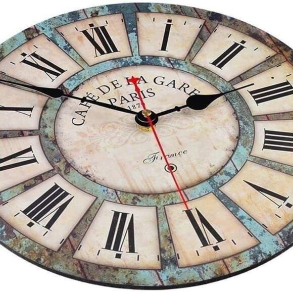 16" silent wooden round clock 2 styles - Picture 2 of 5